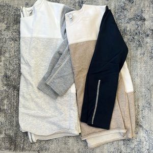 J. Crew colorblock zip back sweatshirt